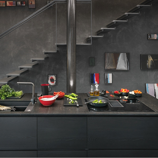 Hota in blat cu plita cu inductie integrata Franke Mythos 2gether FMY 839 HI 2.0 Cristallo Nero - imagine 8