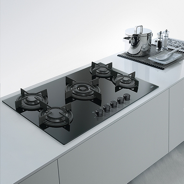 Plită incorporabilă pe gaz Franke FHCR 905 4G TC HE BK C Cristallo Nero 106.0374.288