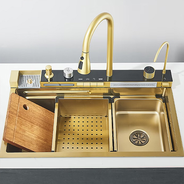 Мультифункциональная кухонная мойка iSink Золото